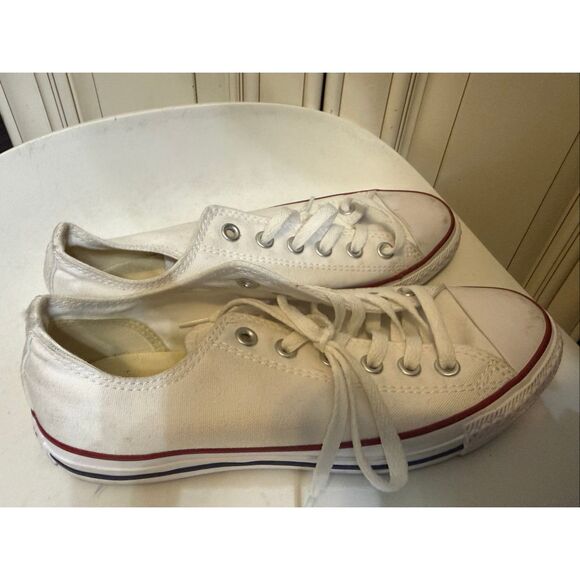 Converse Unisex Chuck Taylor All Star Canvas Sneakers White Size Mens 6 Womens 8 - Picture 2 of 9